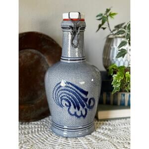 Vintage German Salt Glaze Stoneware Jug Swing Top Bottle Westerwald